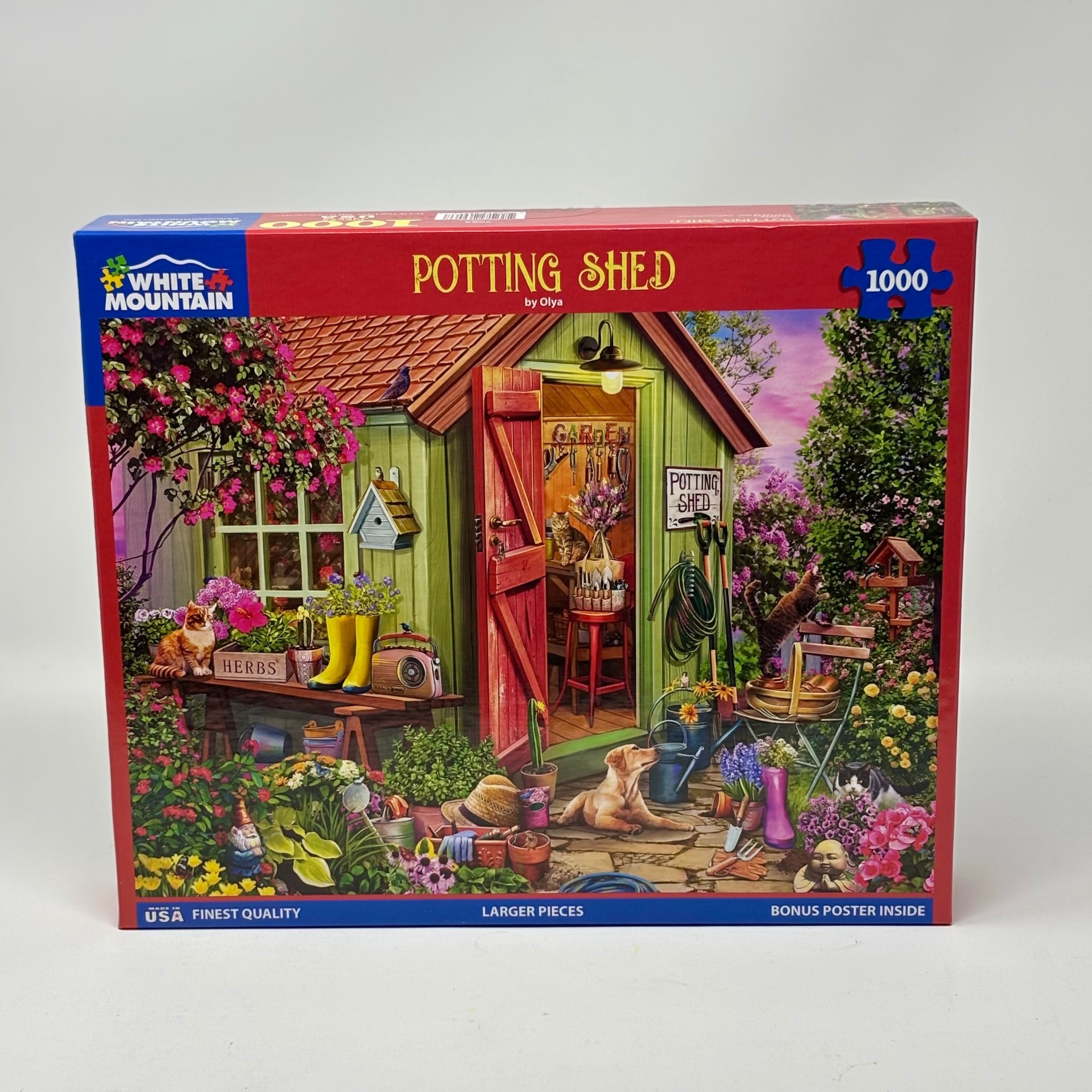 White Mountain 1000 Piece Puzzle - Potting Shed