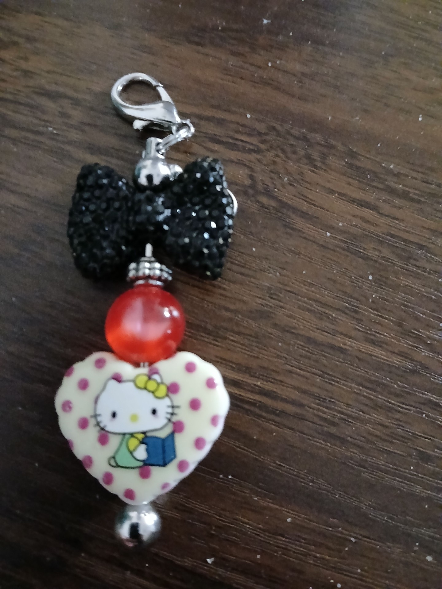 Zipper pull or back pack charm purse or shoe charm belt charm