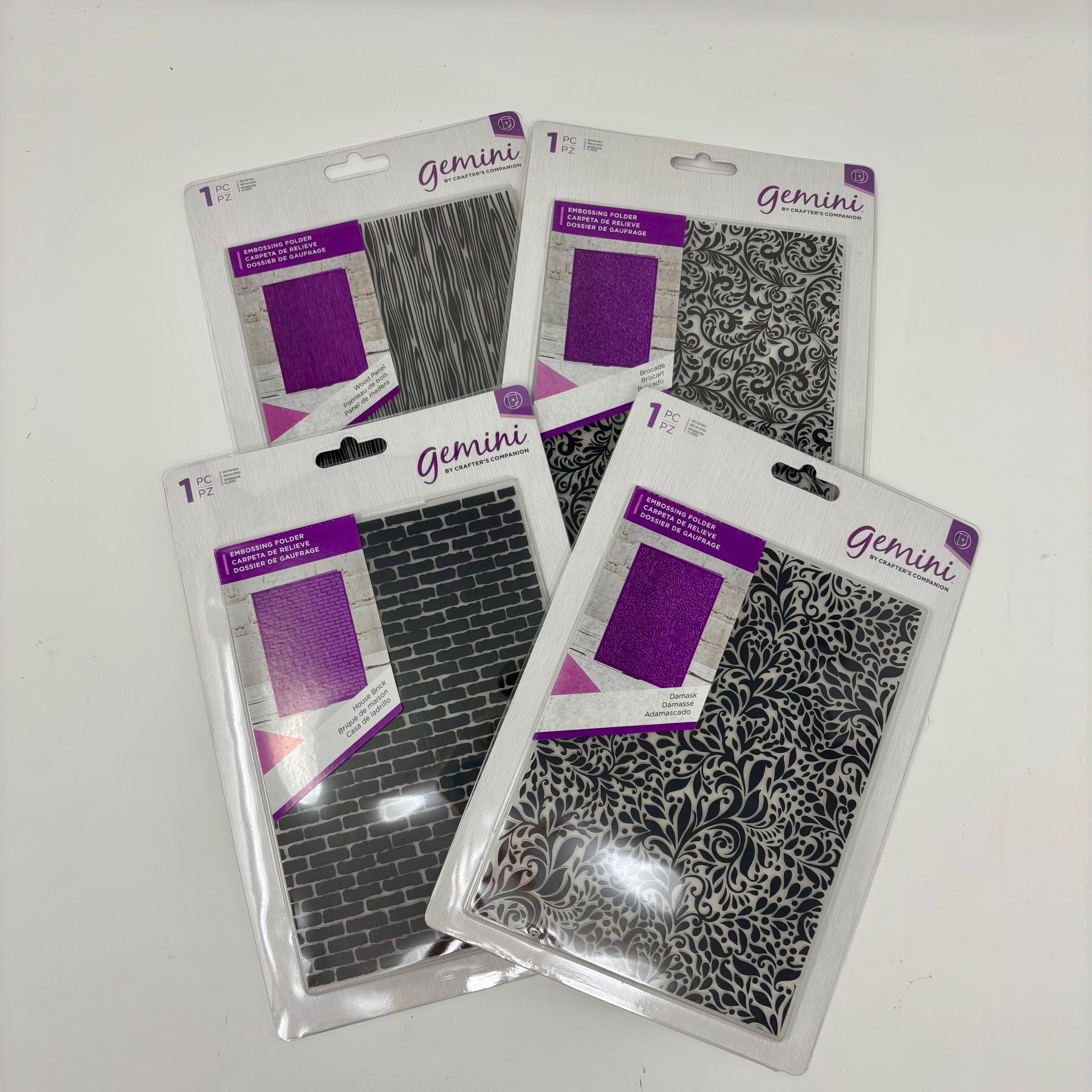 Set of 4 New Embossing Folders