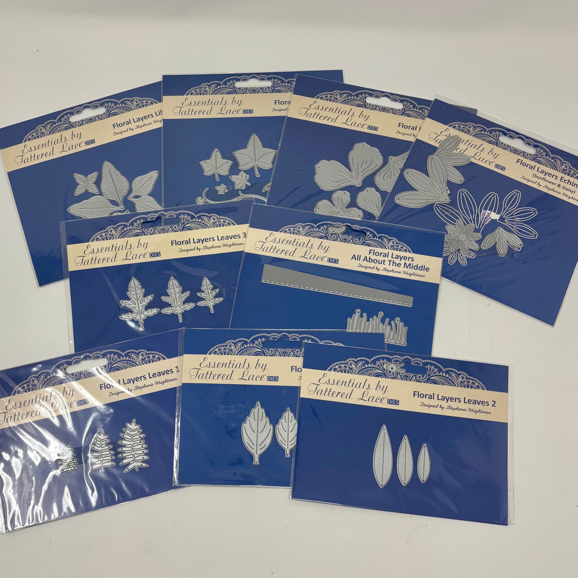 New - Tattered Lace Floral Layer Dies - Set of 9