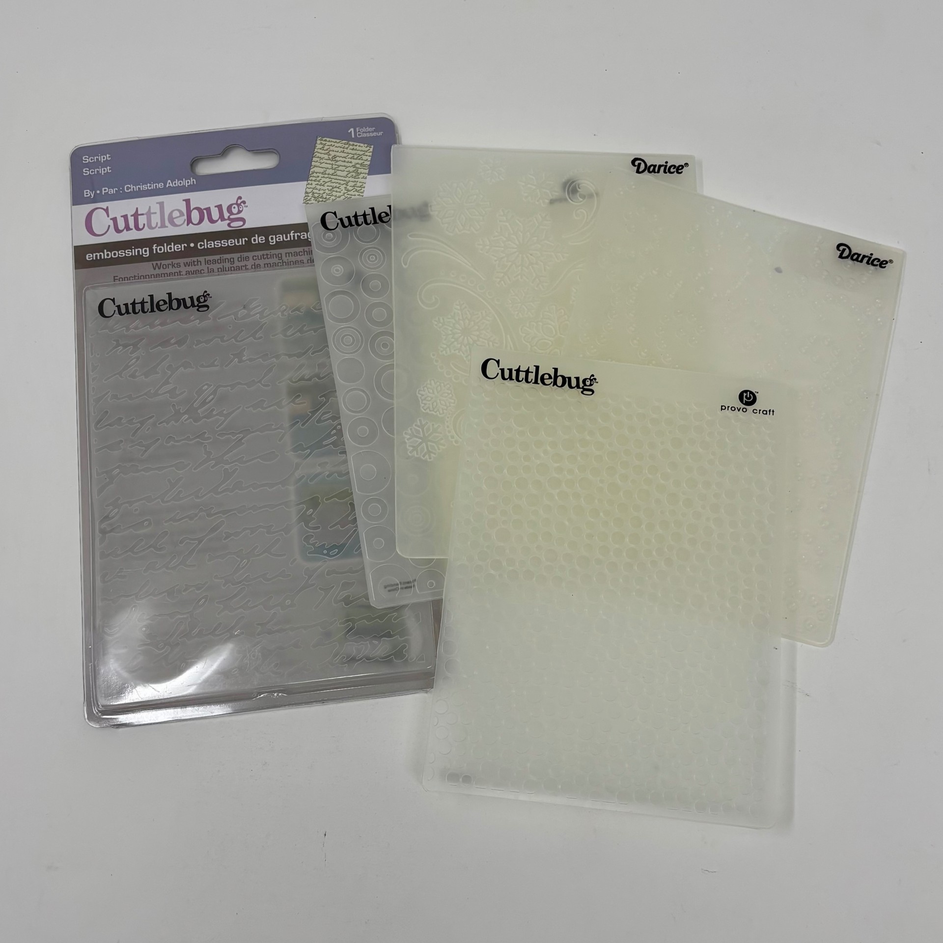 Lot of Embossing Folders - Cuttlebug, Tattered Lace, Spellbinders