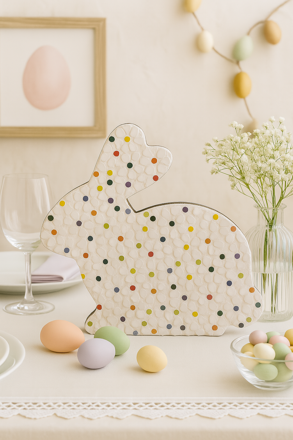 Wooden Rabbit Mosaic