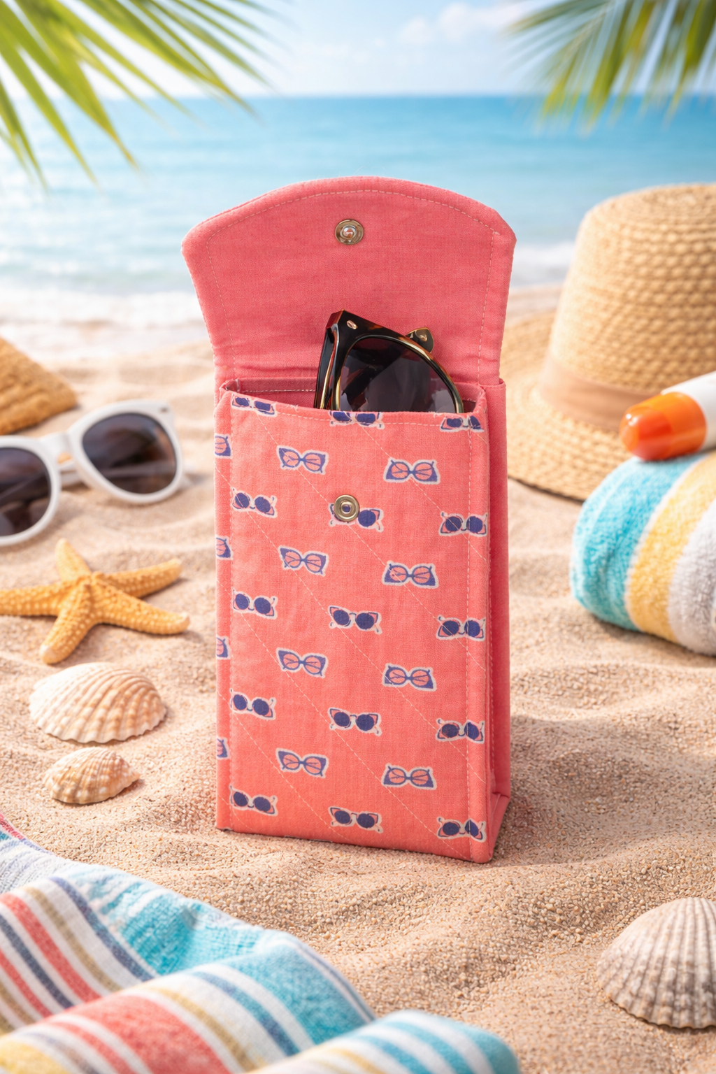 Handmade Snap Closure Sunglass Case