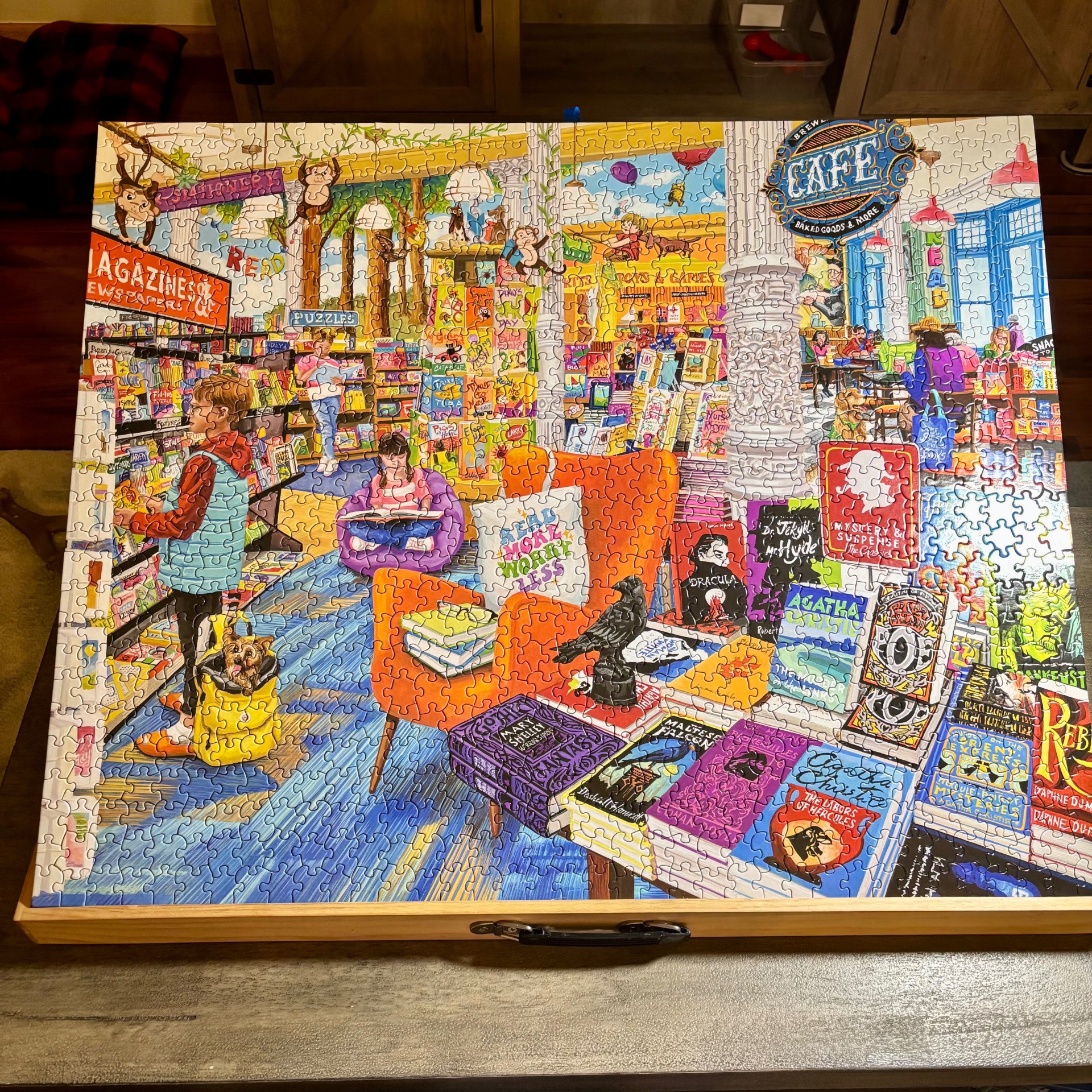 White Mountain 1000 Piece Puzzle - Cafe Bookstore