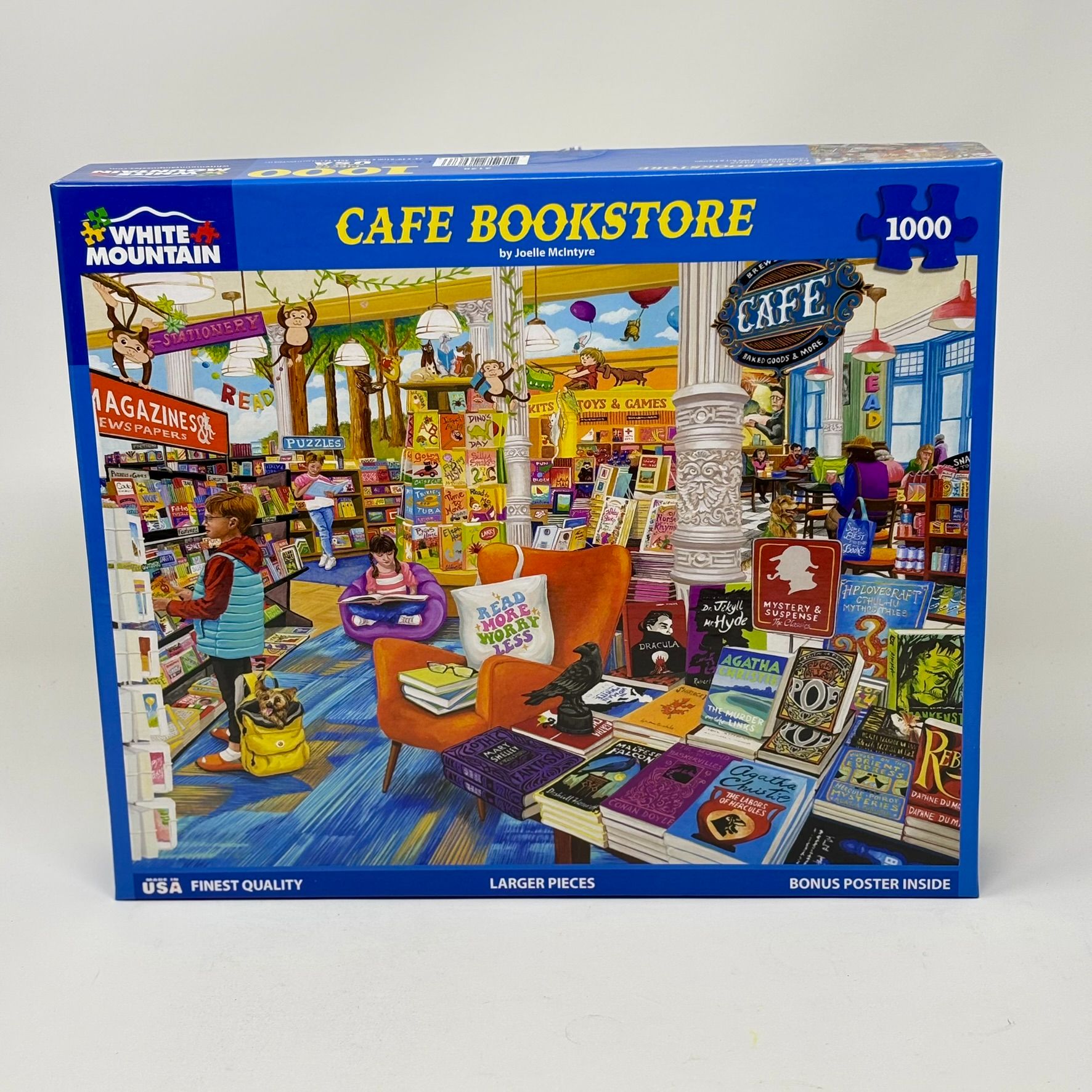 White Mountain 1000 Piece Puzzle - Cafe Bookstore