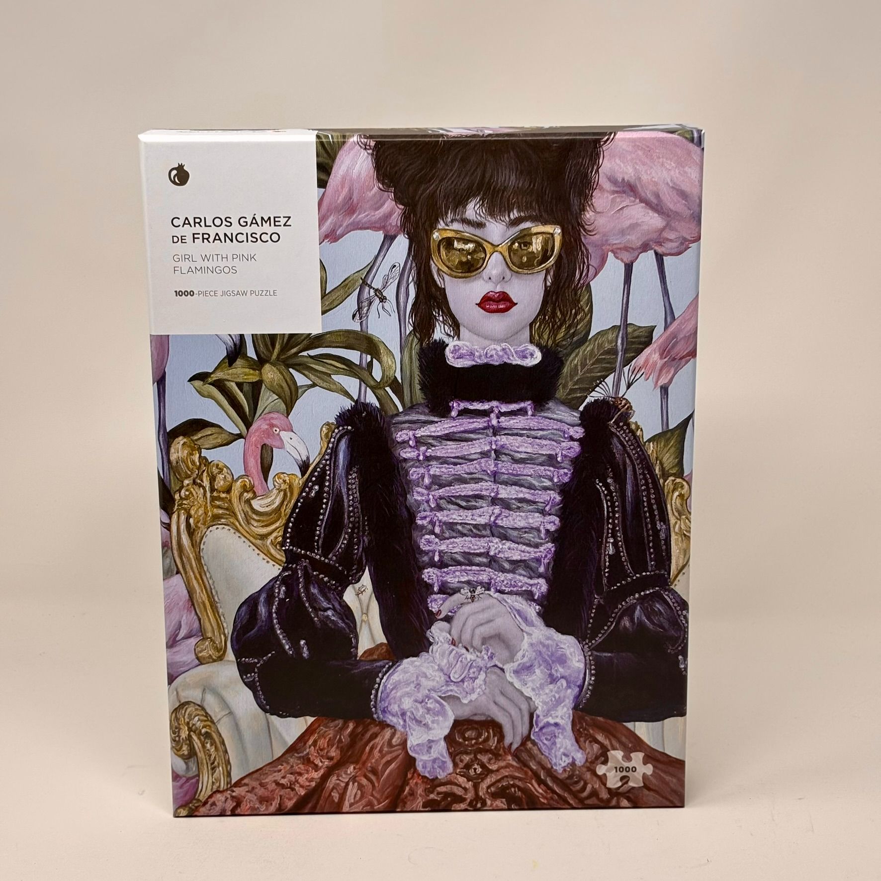 Pomegranate 1000 Piece Puzzle - Girl with Pink Flamingos