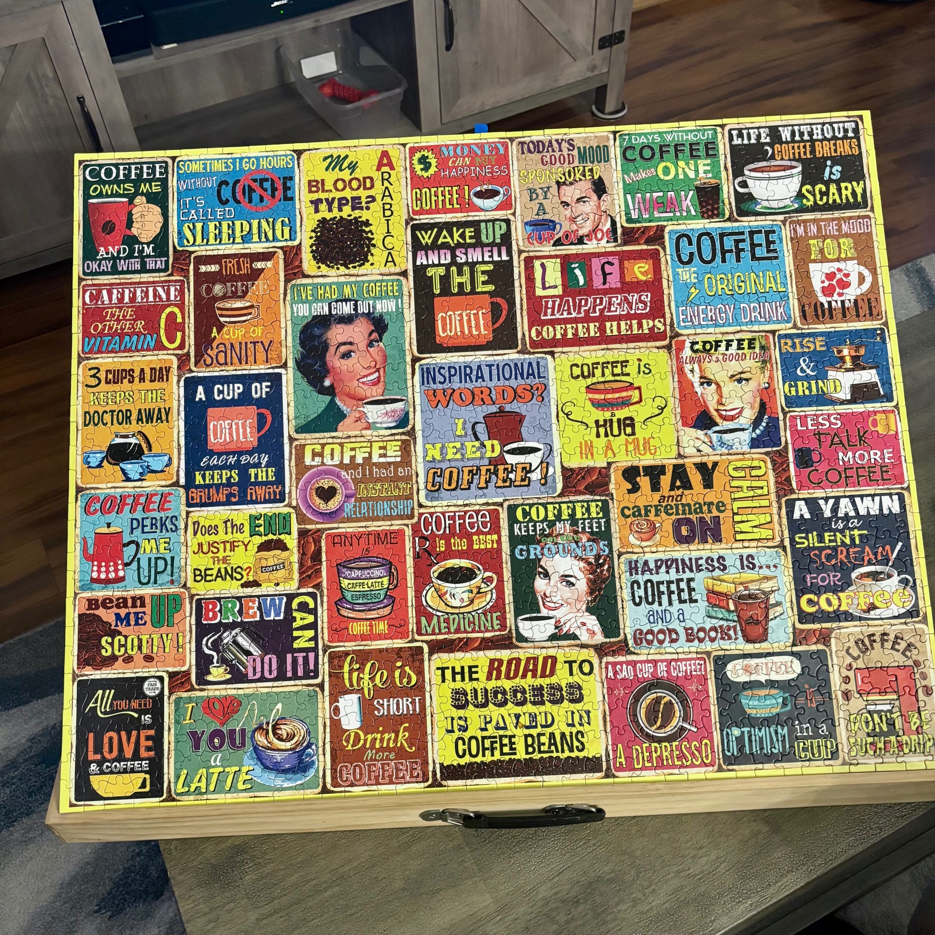 White Mountain 1000 Piece Puzzle - I Love Coffee