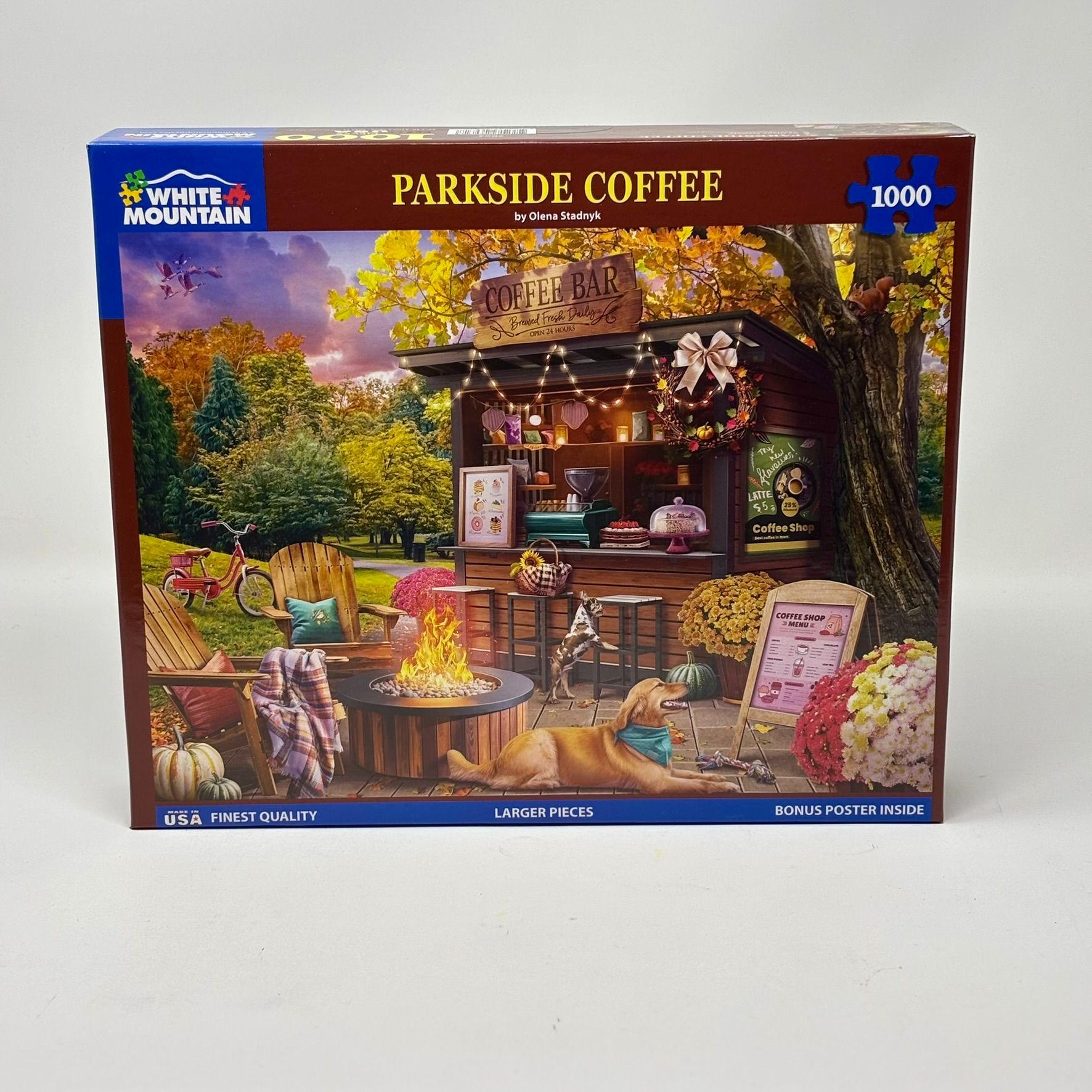 White Mountain 1000 Piece Puzzle - Parkside Coffee