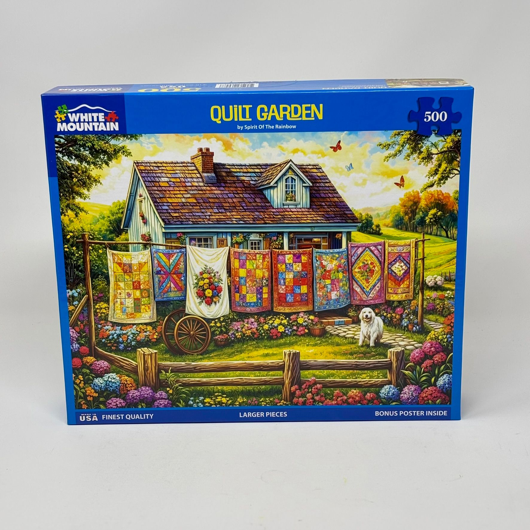 White Mountain 500 Piece Puzzle - Quilt Garden