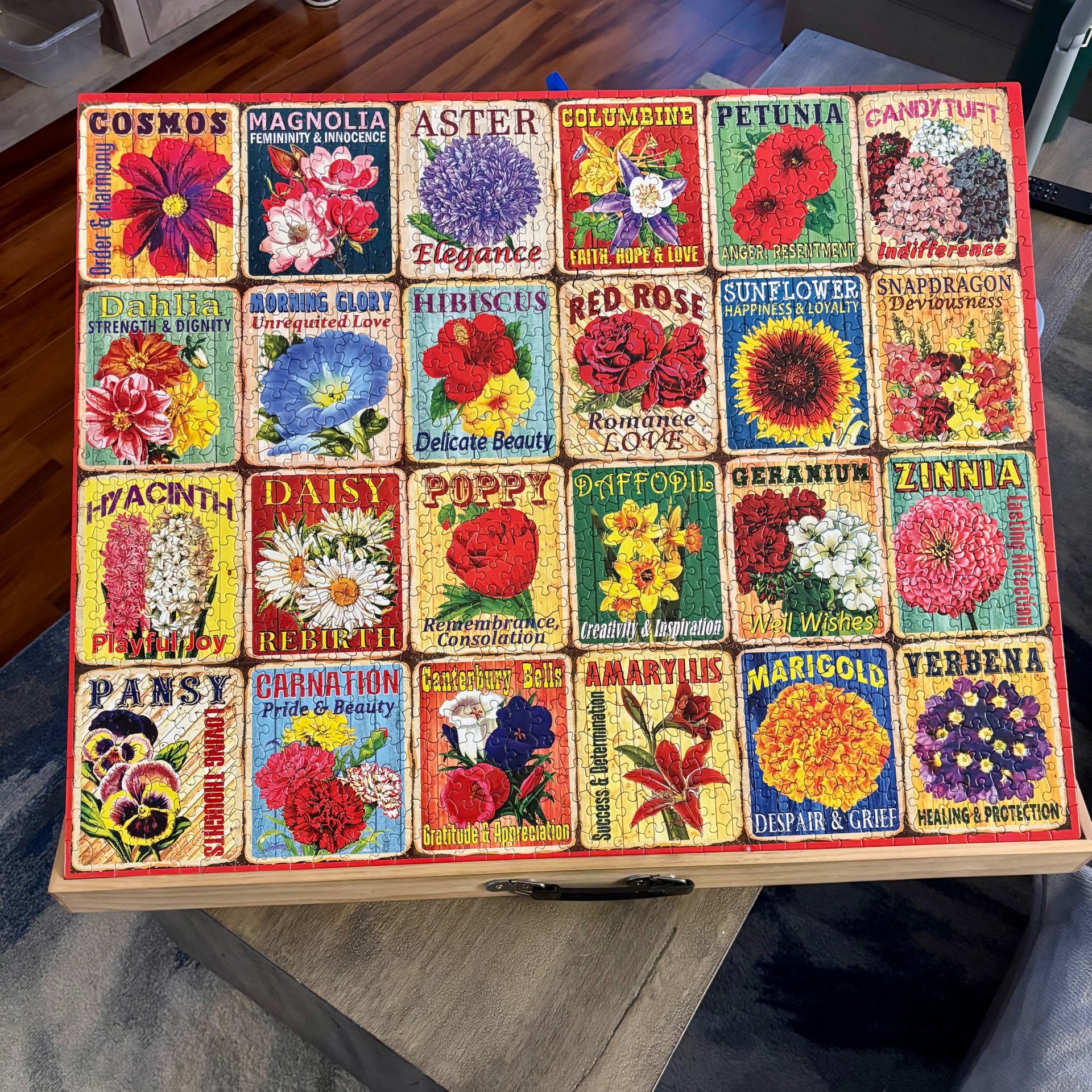 White Mountain 1000 Piece Puzzle - What Flowers Mean