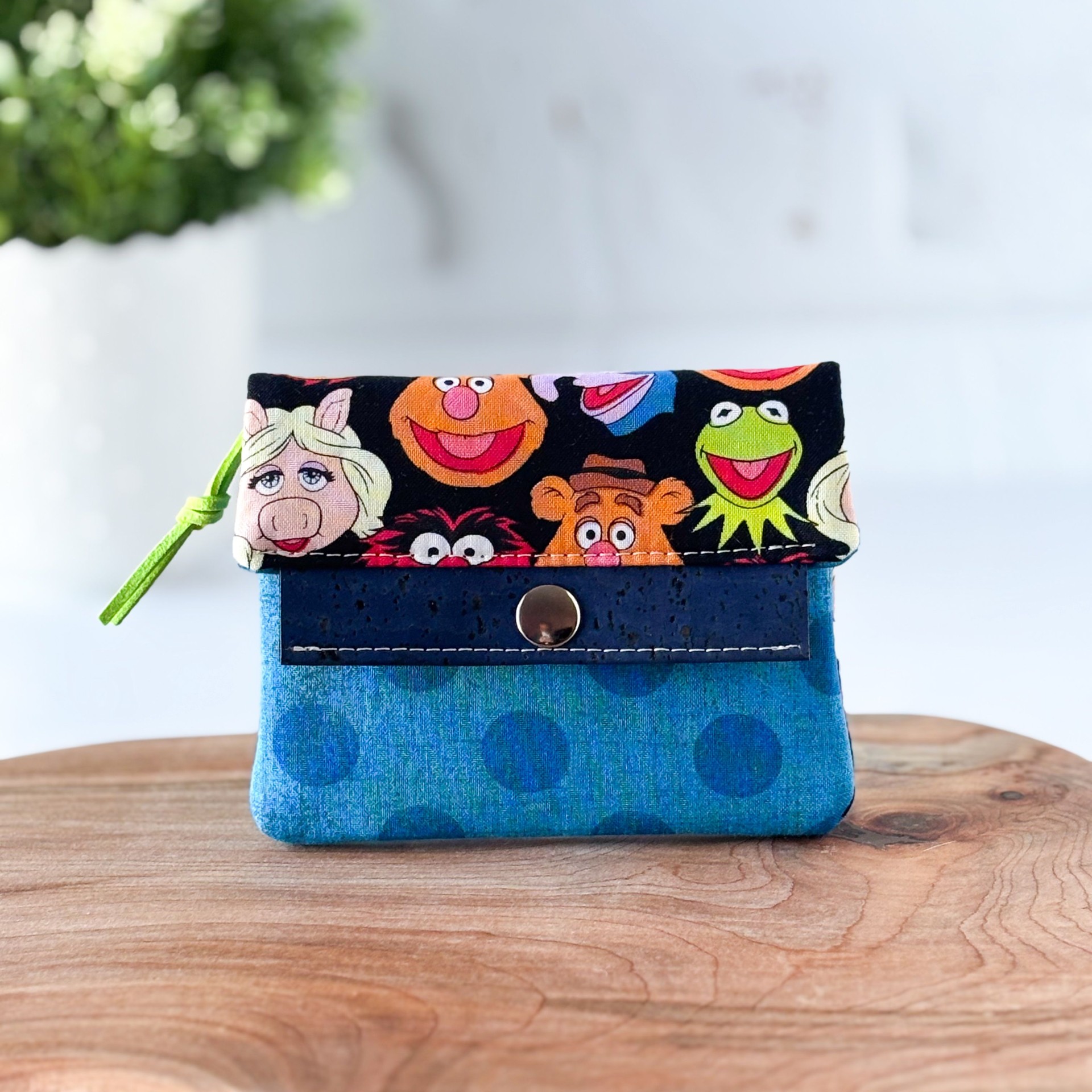 Womens Handmade Fabric Wallet - Puppet Characters