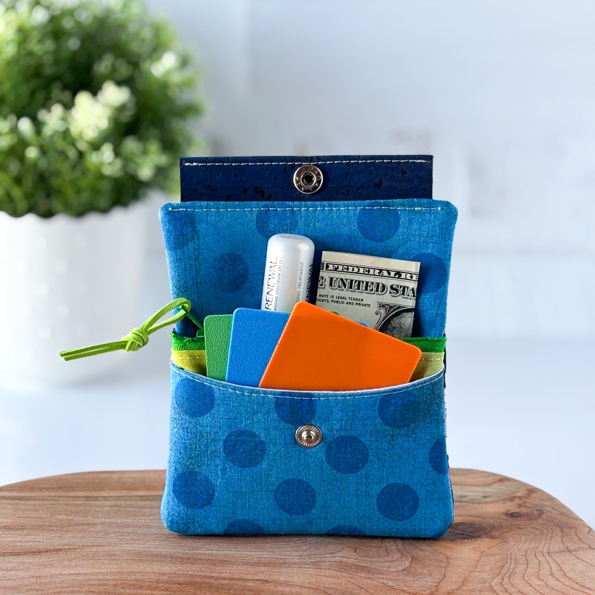 Womens Handmade Fabric Wallet - Puppet Characters