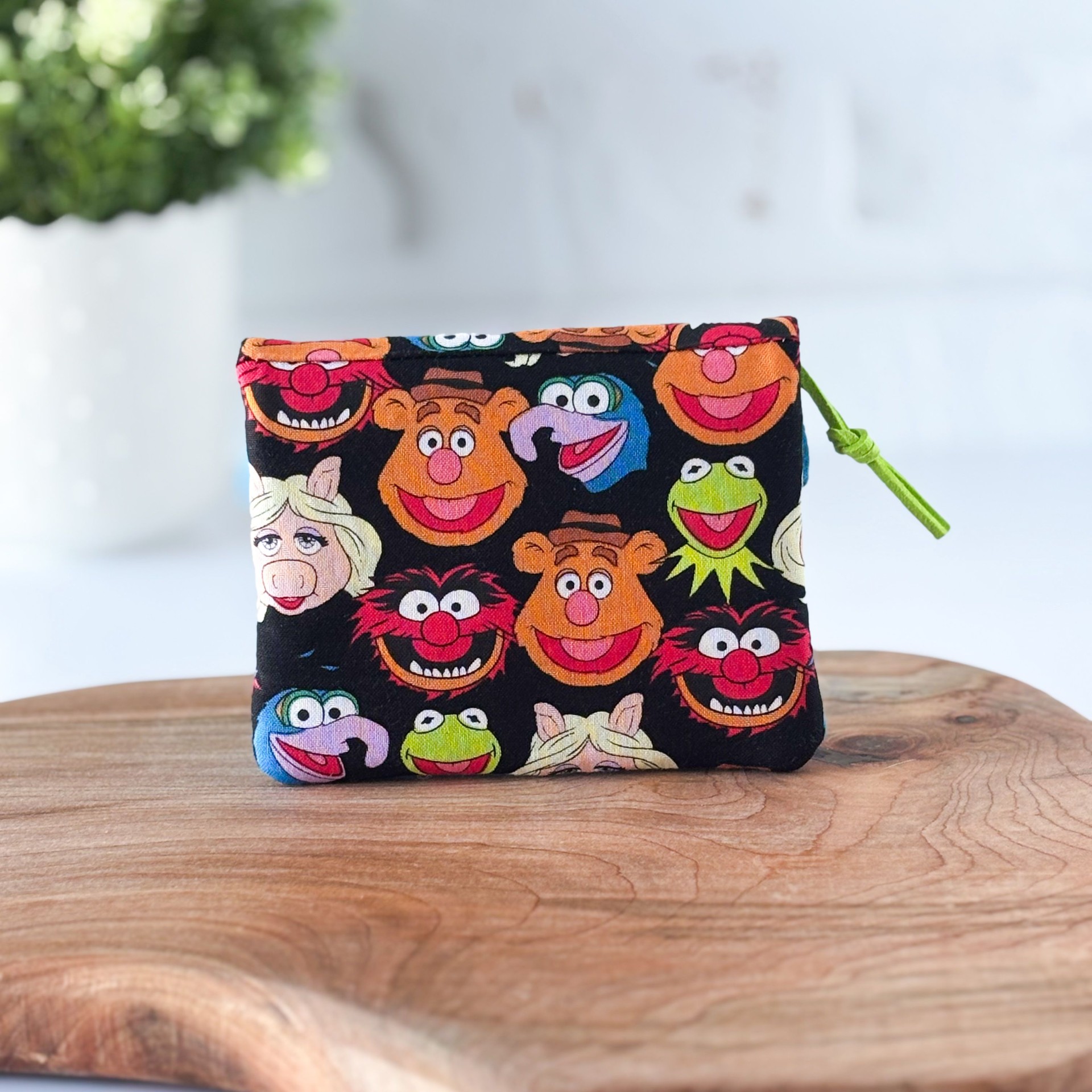 Womens Handmade Fabric Wallet - Puppet Characters