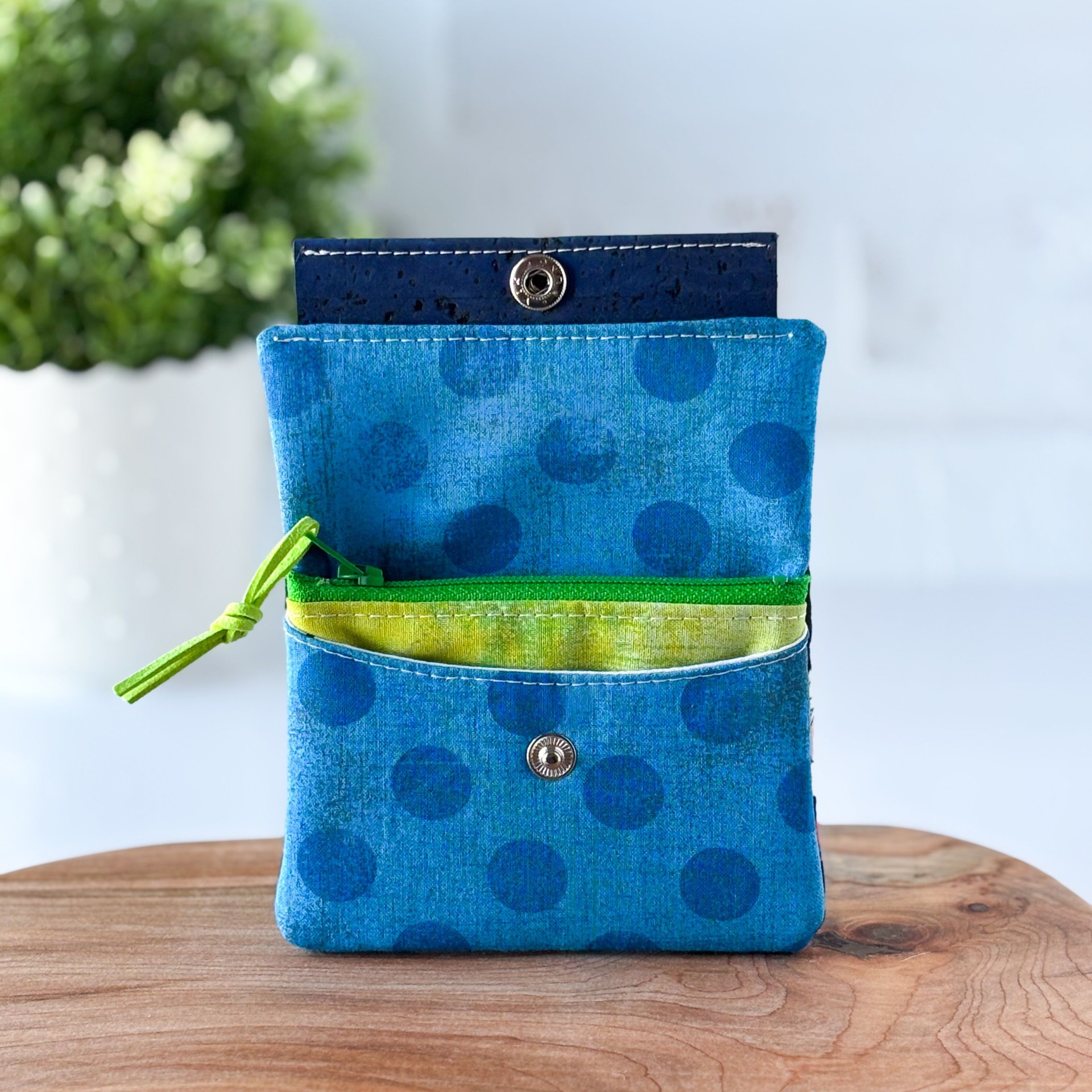 Womens Handmade Fabric Wallet - Puppet Characters