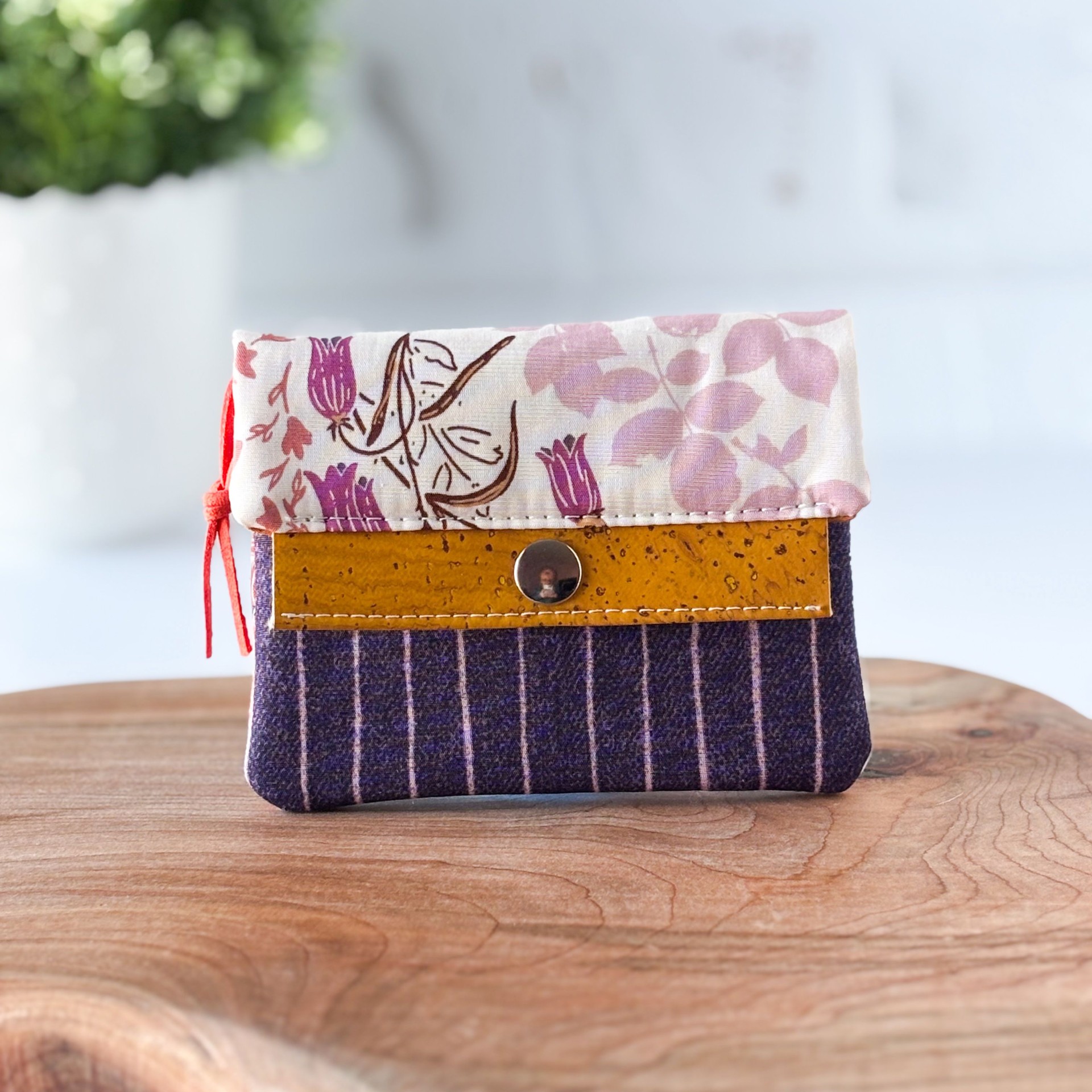 Womens Handmade Fabric Wallet - Floral