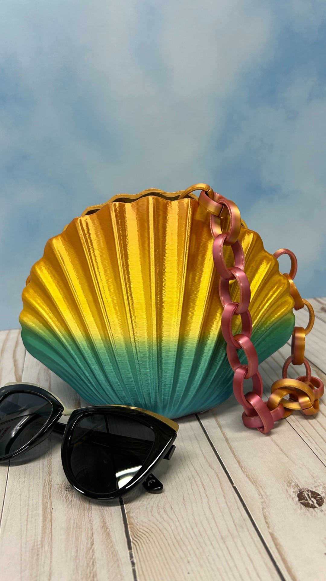 Ombre Seashell Handbag