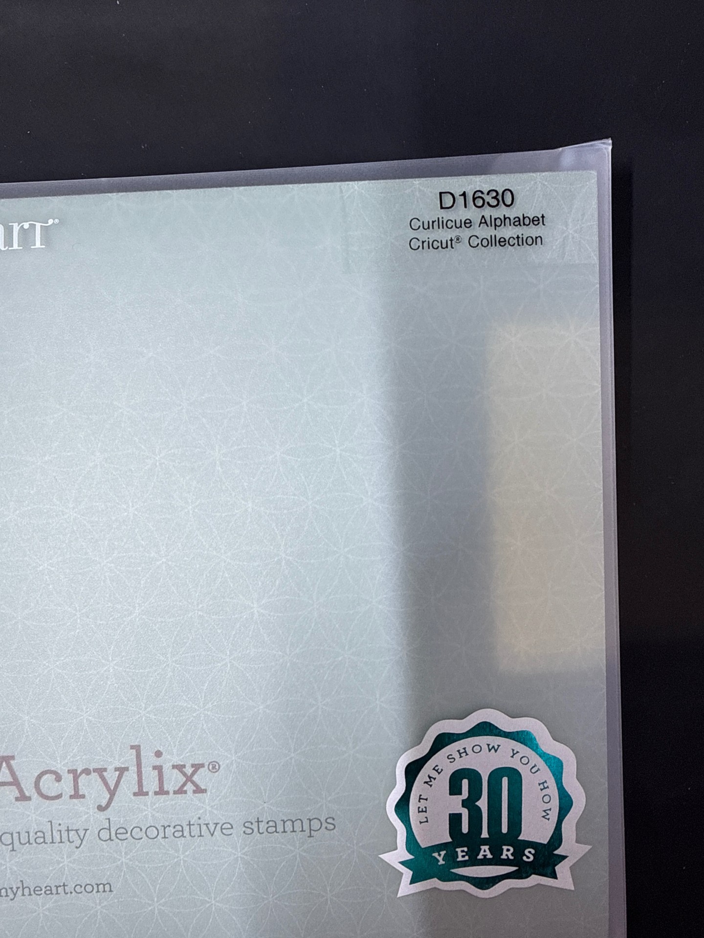 Close to my Heart Curlicue Alphabet Cricut Collection