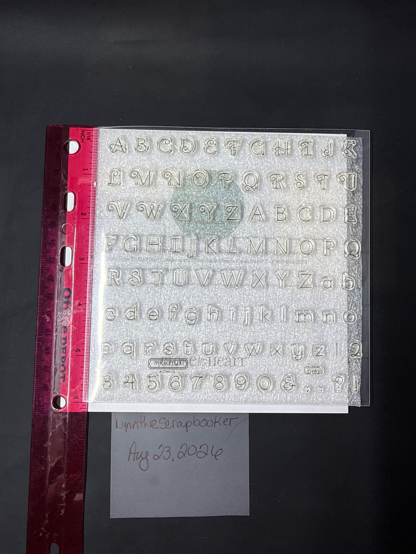 Close to my Heart Curlicue Alphabet Cricut Collection