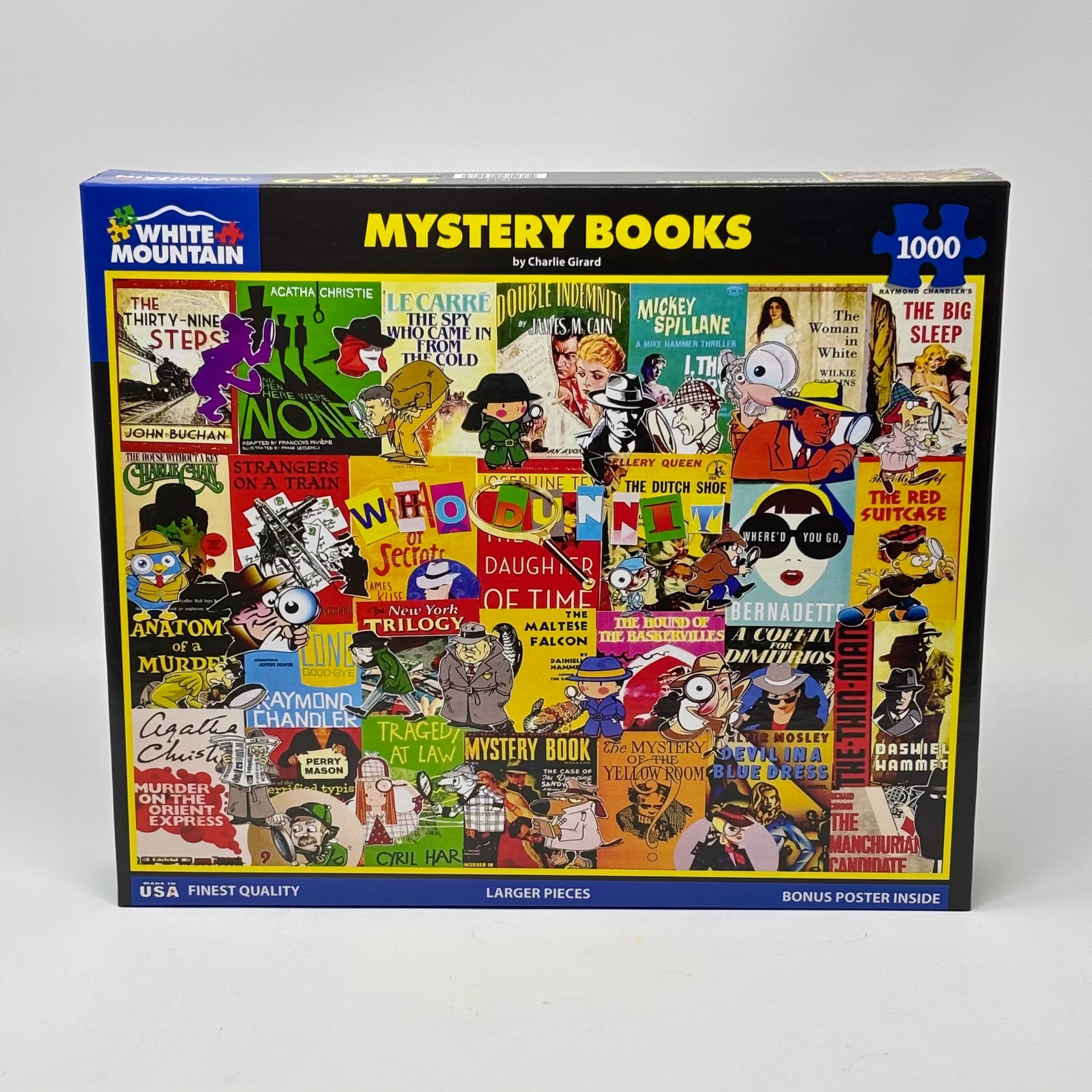 1000 Piece White Mountain Puzzle - Mystery Books