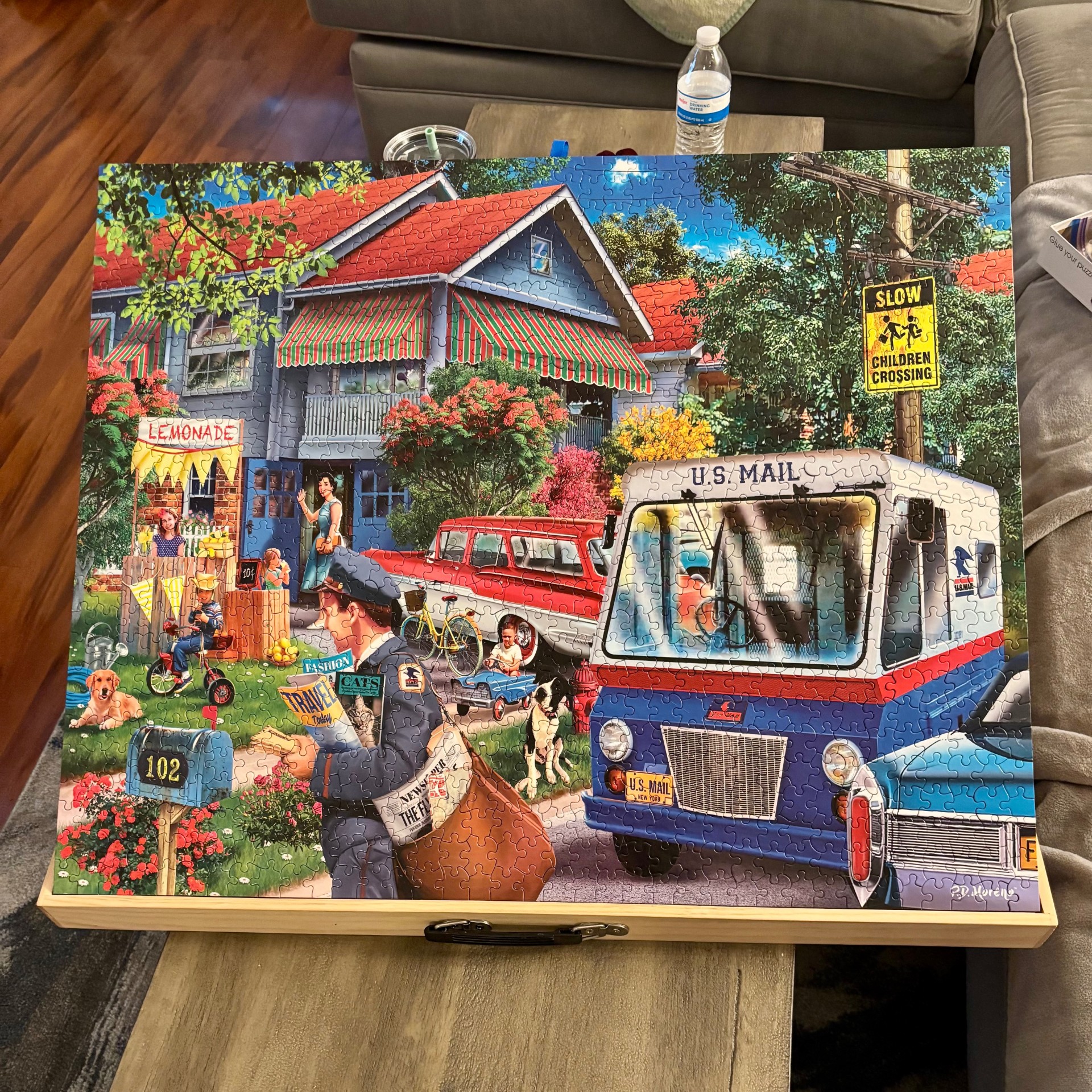 1000 Piece White Mountain Puzzle - It’s the Mailman