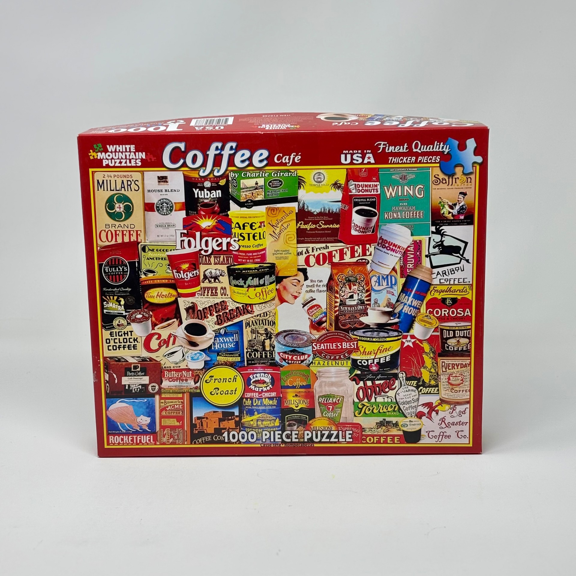 1000 Piece White Mountain Puzzle - Coffee Cafe