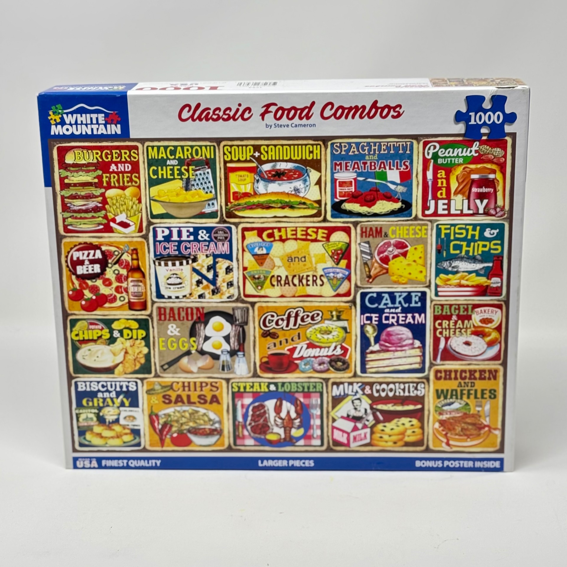 1000 Piece White Mountain Puzzle - Classic Food Combos