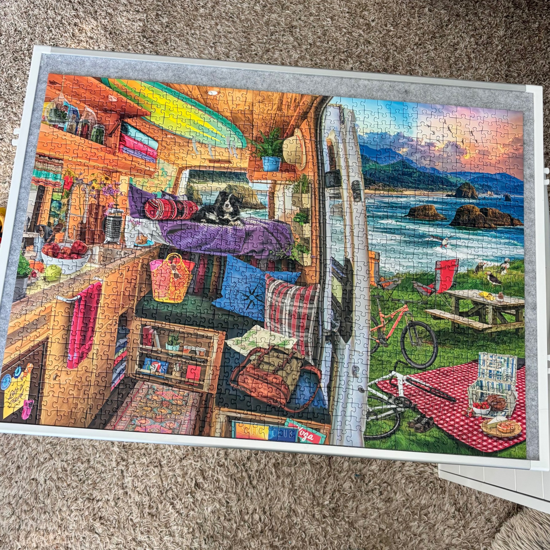 1000 Piece Ravensburger Puzzle - Campers Perspective