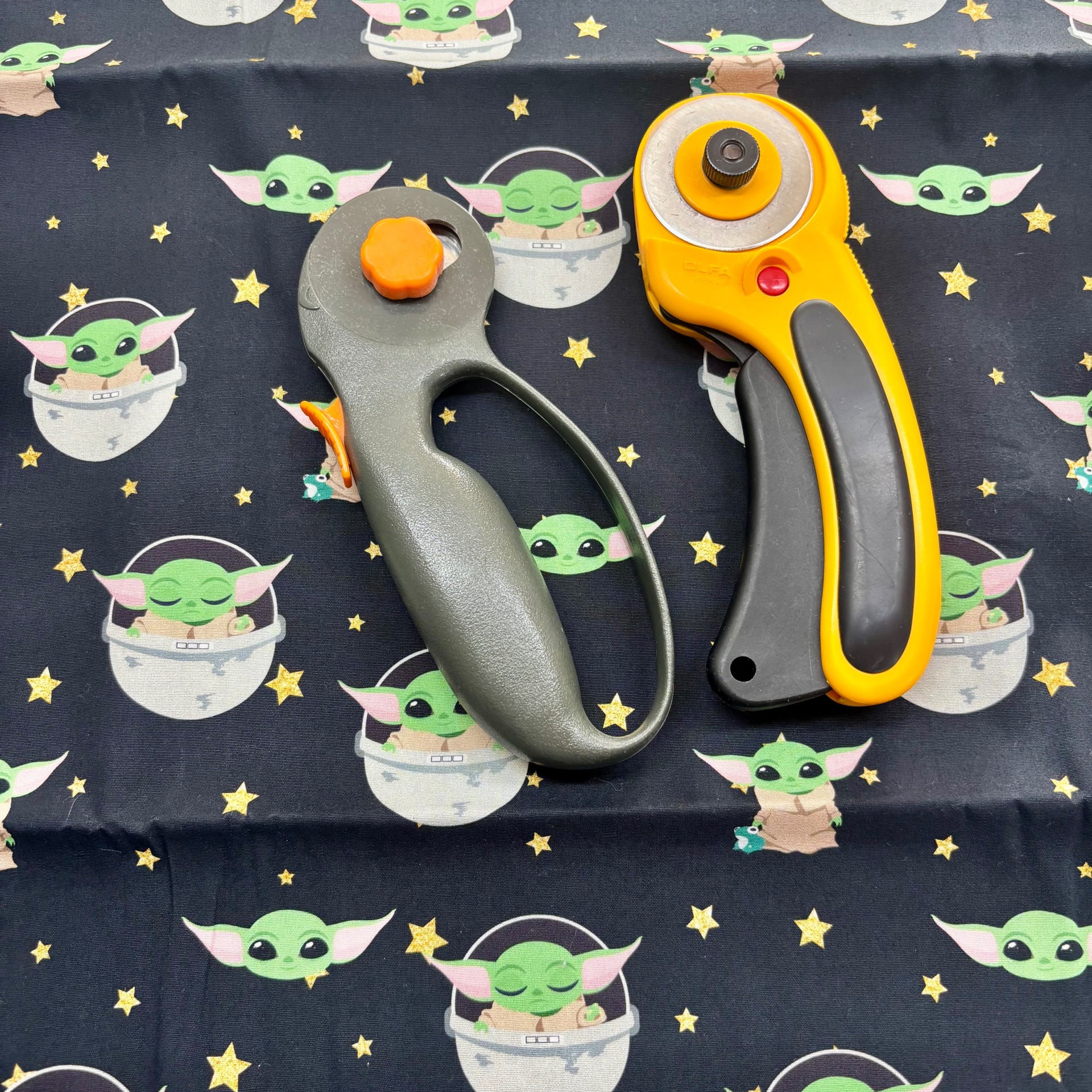 1 Yard Custom Woven Fabric - Green Alien