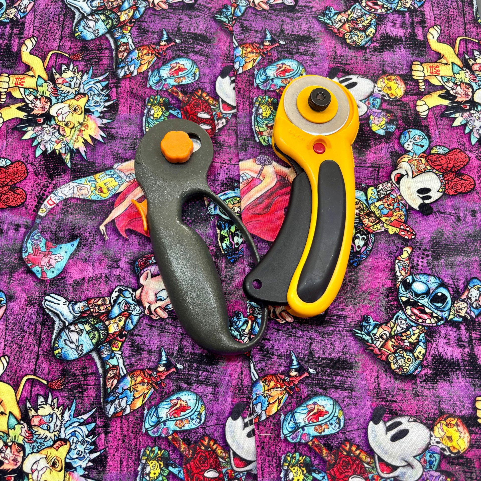 1 Yard Custom Canvas Fabric - Tattoo